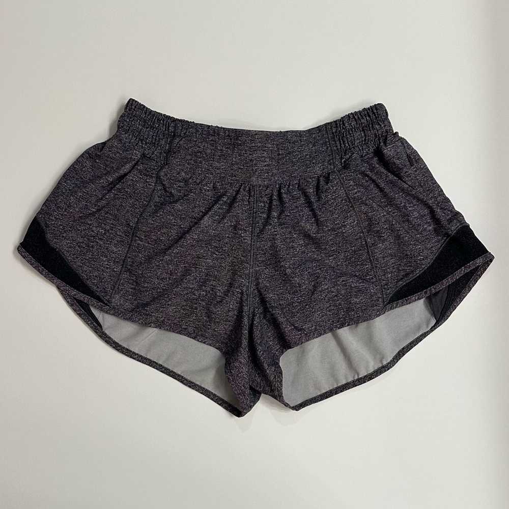 Lululemon Gray High-rise Hotty Hot Shorts